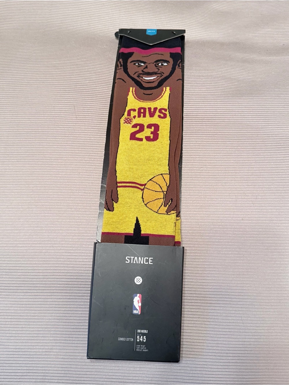 Stance Cavs #23 Yellow and Brown Basketball Crew Socks